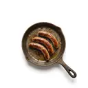 Rindsbratwurst gebraten ohne Fett (Pfanne)