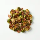 Rosenkohl gedünstet, mit Speck und Zwiebeln