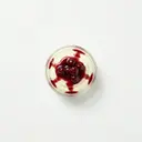 Sahneflammeri/Sahnepudding (als Dessert) mit Kirschsauce