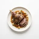 Schaf Keule, mittelfett, geschmort ohne Fett