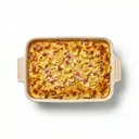 Schinkenfleckerl (Auflauf aus Eier-Frischteigwaren mit Kochschinken und saurer Sahne)