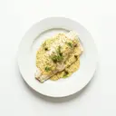 Schleie gedünstet, mit Senfsauce von heller/weißer Grundsauce