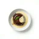 Schokoladenflammeri/Schokoladenpudding, mit Vanillesauce