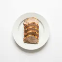 Schwein Bratenfleisch (Hüfte/Schinkenspeck) gebraten ohne Fett (Ofen)