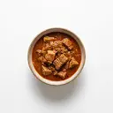 Schwein Gulasch (Restbug) geschmort ohne Fett