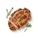 Schwein Kammsteak, gebraten ohne Fett (Ofen)