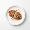 Schwein Kammsteak, tiefgefroren, gebraten ohne Fett (Pfanne)