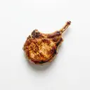 Schwein Stielkotelett, tiefgefroren, gebraten ohne Fett (Pfanne)