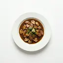 Schweinenieren gebraten, mit Pilzen und Grundsauce dunkel/braun