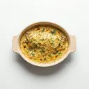 Seehecht mit Senfsauce von heller/weißer Grundsauce, überbacken