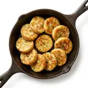 Semmelknödel gekocht, gebraten ohne Fett (Pfanne)