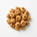 Sojaschnetzel/Sojagranulat, texturiert, eingeweicht, gebraten ohne Fett (Pfanne)