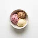 Speiseeis (Frucht, Nuss, Vanille) gemischt