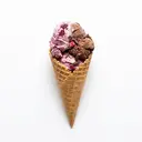 Speiseeis (Frucht, Schokolade) gemischt, in Waffeltüte