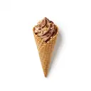 Speiseeis (Nuss, Schokolade) gemischt, in Waffeltüte
