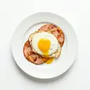 Spiegelei gebraten mit Kochschinken