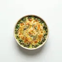 Spinatgratin mit Käse überbacken