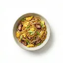 Teigwaren eifrei, gebraten mit Ei