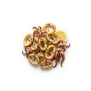 Tintenfisch tiefgefroren, gebraten ohne Fett (Pfanne)