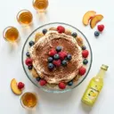 Tiramisu (ohne Ei) mit Likör und Früchten