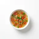 Tomatensuppe klar, mit Gemüsebrühe