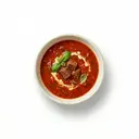 Tomatensuppe mit Fleischbrühe