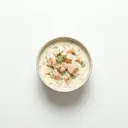 Weißwein-Sahnesauce von heller/weißer Grundsauce, mit Lachs