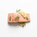 Wildlachs tiefgefroren, gedünstet