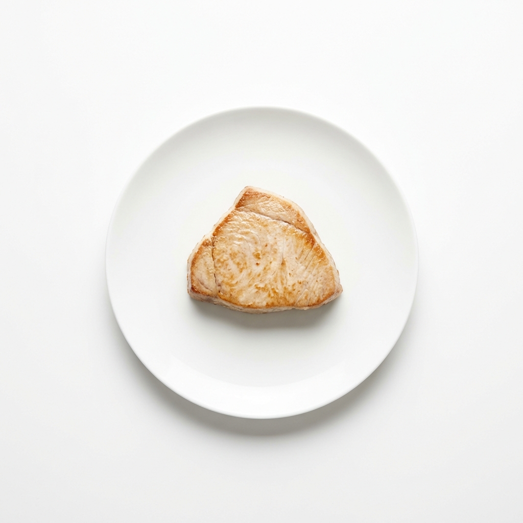 Weißer Thun tiefgefroren, gebraten ohne Fett (Pfanne)