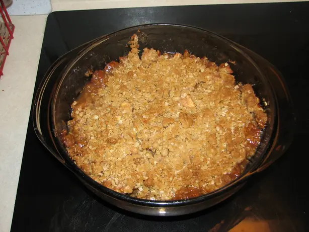 Foto von Apfel-Crisp – fertig angerichtet