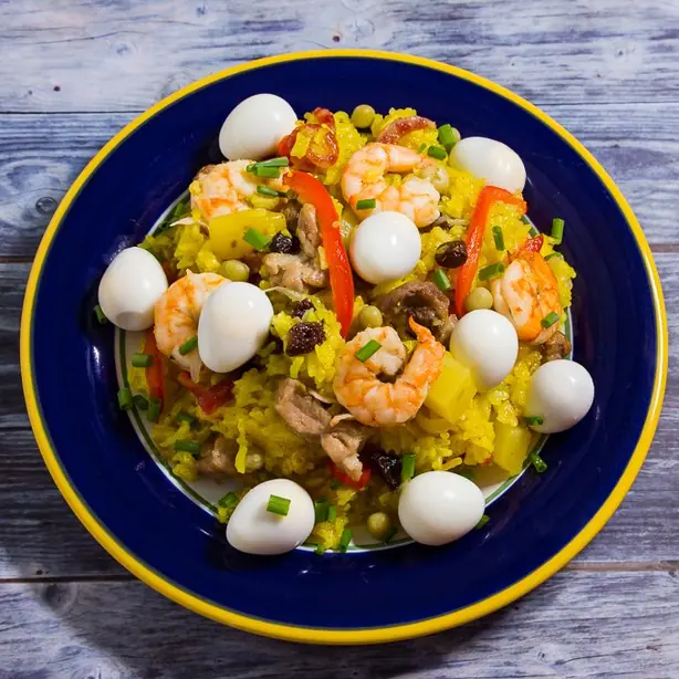 Foto von Filipinisches Arroz a la Valenciana – fertig angerichtet
