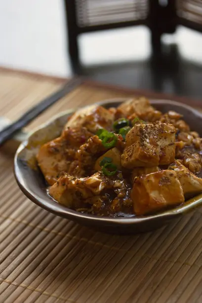 Foto von Szechuan Mapo Tofu Klassisch – fertig angerichtet