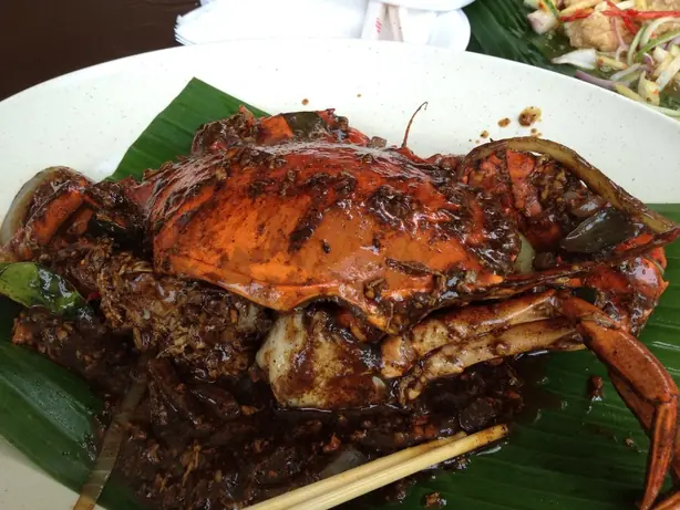 Foto von Singapurischer Pfefferkrabben – fertig angerichtet