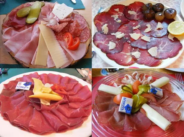 Foto von Bündnerfleisch aus Graubünden – fertig angerichtet