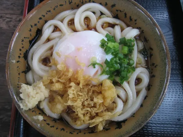 Foto von Klassische Japanische Udon-Nudeln – fertig angerichtet