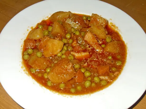 Foto von Ligurischer Fischeintopf Buridda – fertig angerichtet