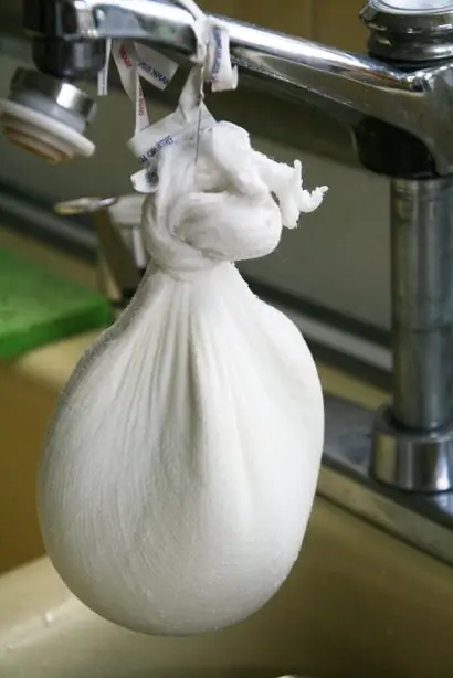 Foto von Hausgemachter Cottage Cheese Klassisch – fertig angerichtet