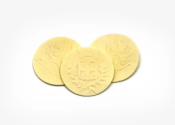 Foto von Ligurische Corzetti mit Walnusssauce – fertig angerichtet