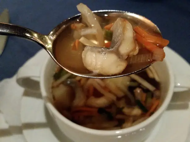 Foto von Hamburger Aalsuppe klassisch – fertig angerichtet