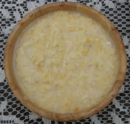 Foto von Südstaaten Hähnchen-Mais-Eintopf – fertig angerichtet