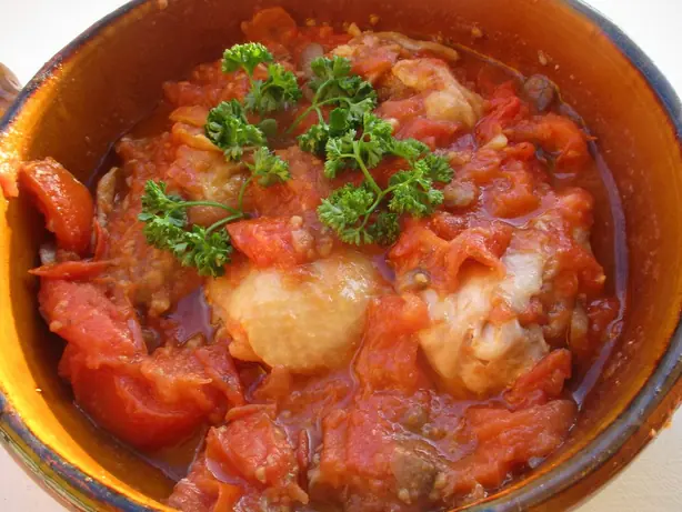 Foto von Hähnchen Marengo Klassisch – fertig angerichtet