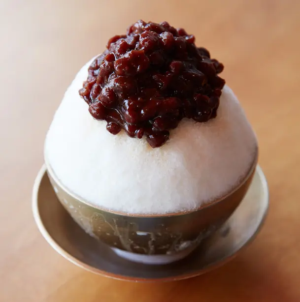 Foto von Patbingsu (Koreanisches Rote-Bohnen-Eis) – fertig angerichtet