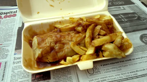 Foto von Rag Pudding (Traditioneller Oldham-Pudding) – fertig angerichtet