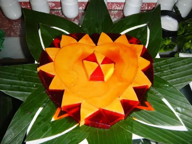 Foto von Traditionelles Filipino Gulaman (Agar-Agar Gelee) – fertig angerichtet