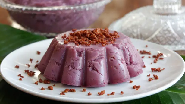 Foto von Ube Halaya (Philippinisches Lila-Yamswurzel-Dessert) – fertig angerichtet