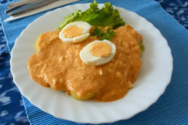 Foto von Ají de Gallina – fertig angerichtet